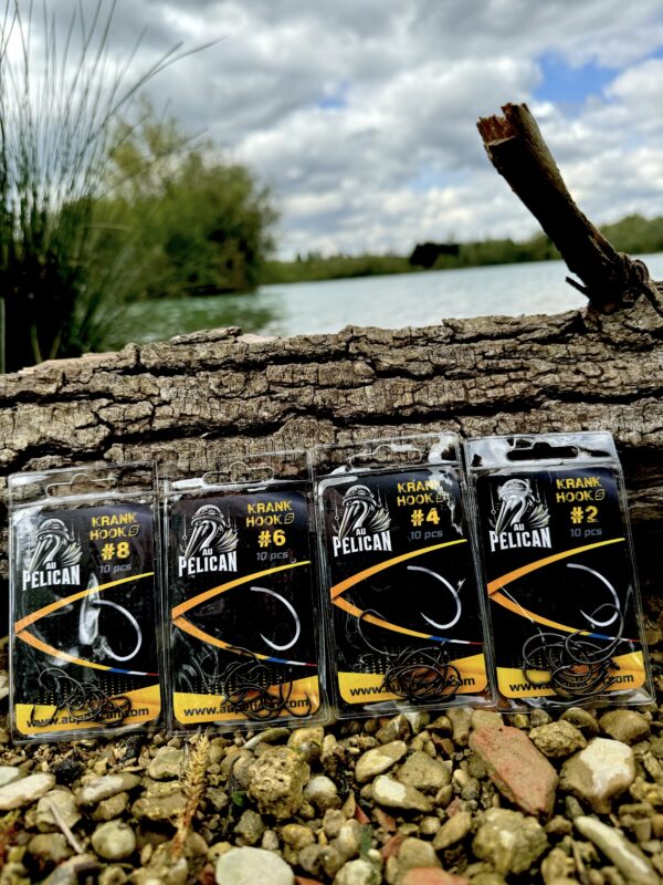 Hameçons Krank Hook S en emballage noir et jaune, lot de plusieurs hameçons