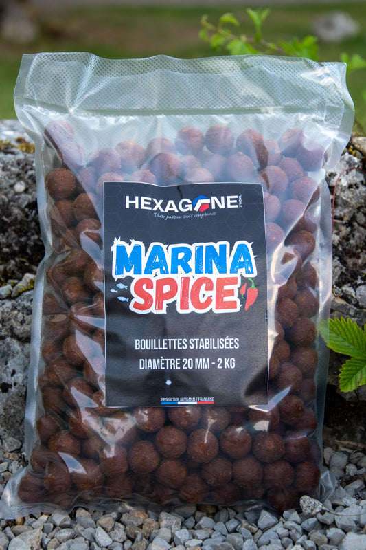 Sachet transparent de bouillettes Marina Spice HEXAGONE!, diamètre 20 mm