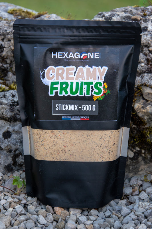 Sachet noir de stickmix « Creamy Fruits » 500 g, marque HEXAGONE, debout