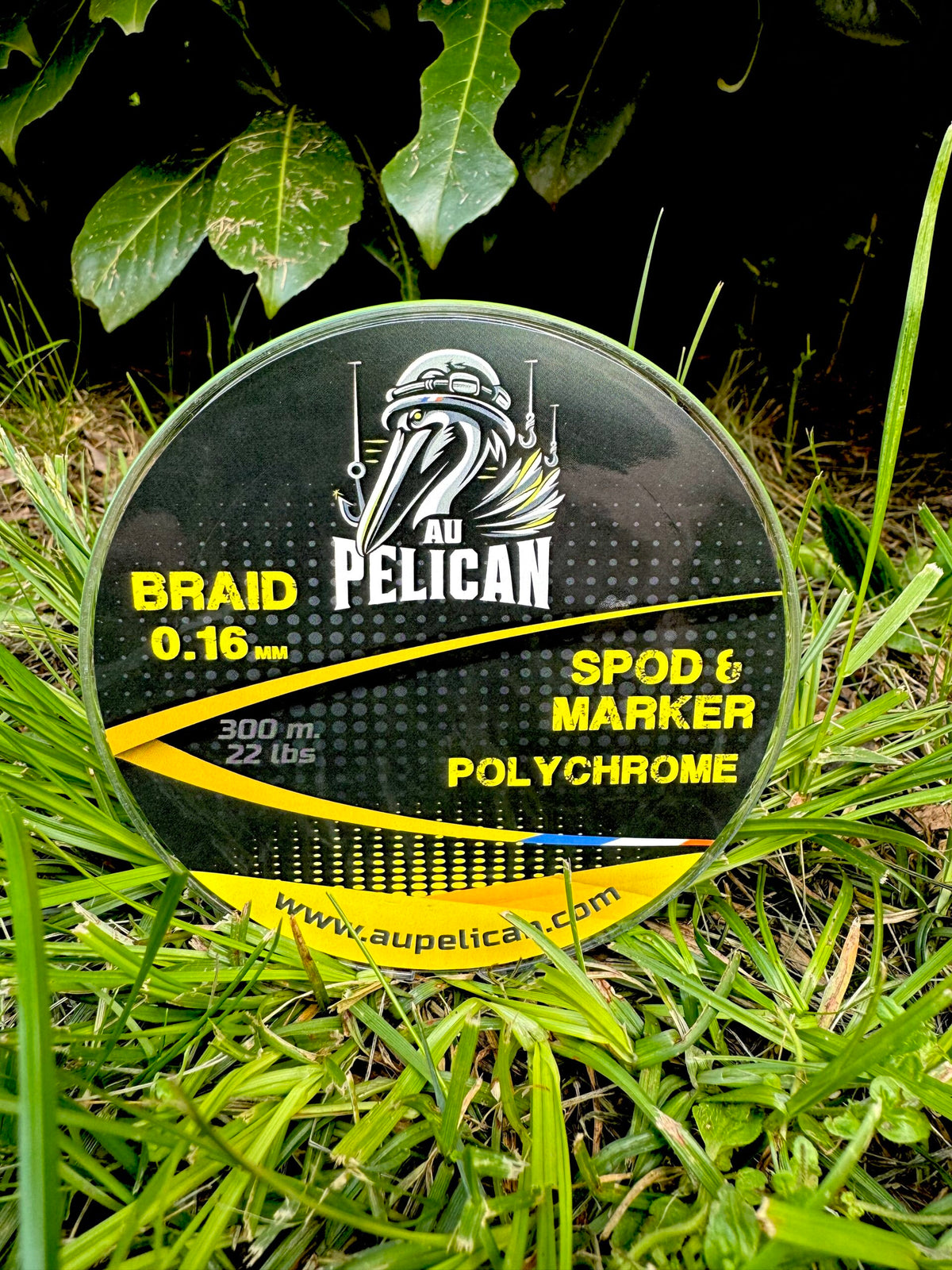 Bobine de tresse Spod & Marker POLYCHROME, 0,16 mm, sur herbe